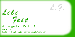 lili feit business card